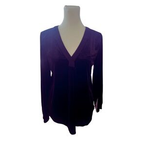 Festive Black Velvet V-Neck Women's Top